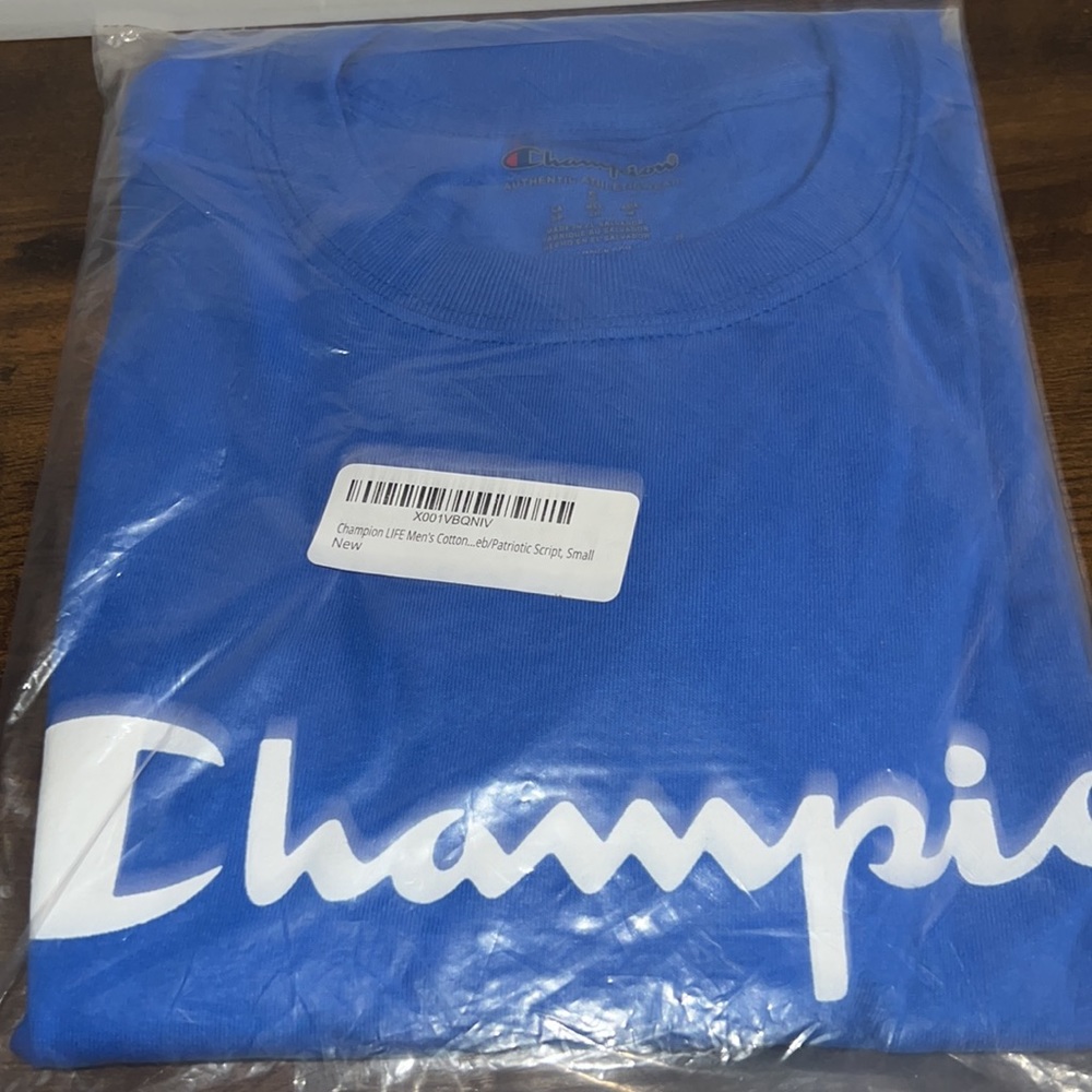 Champions Long Sleeve size Small blue - Picture 2 of 2